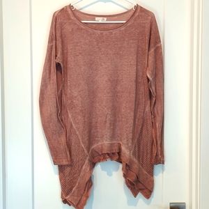 Artisan Crafted Sweater for Democracy rose gold colored asymmetric size medium